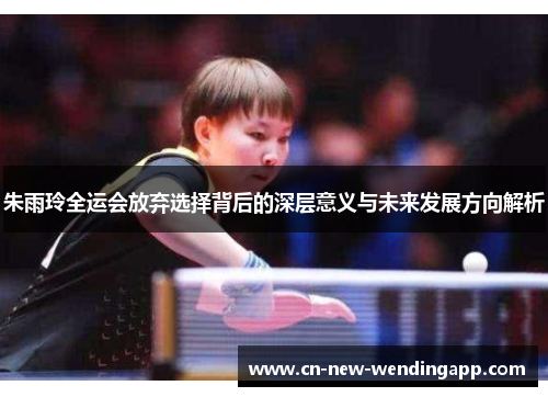 朱雨玲全运会放弃选择背后的深层意义与未来发展方向解析